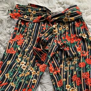 Belted with prints, Zara pants, size M, worn 2x.